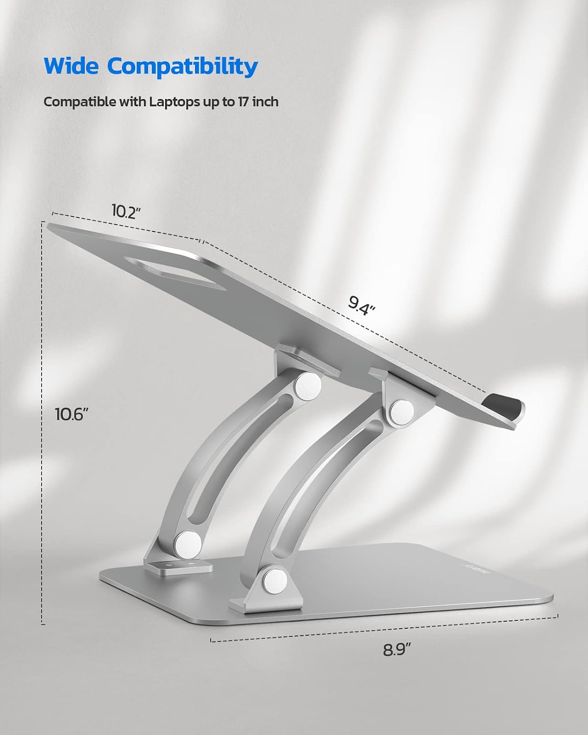 adjustable height hinge for custom eye-level positioning and posture correction