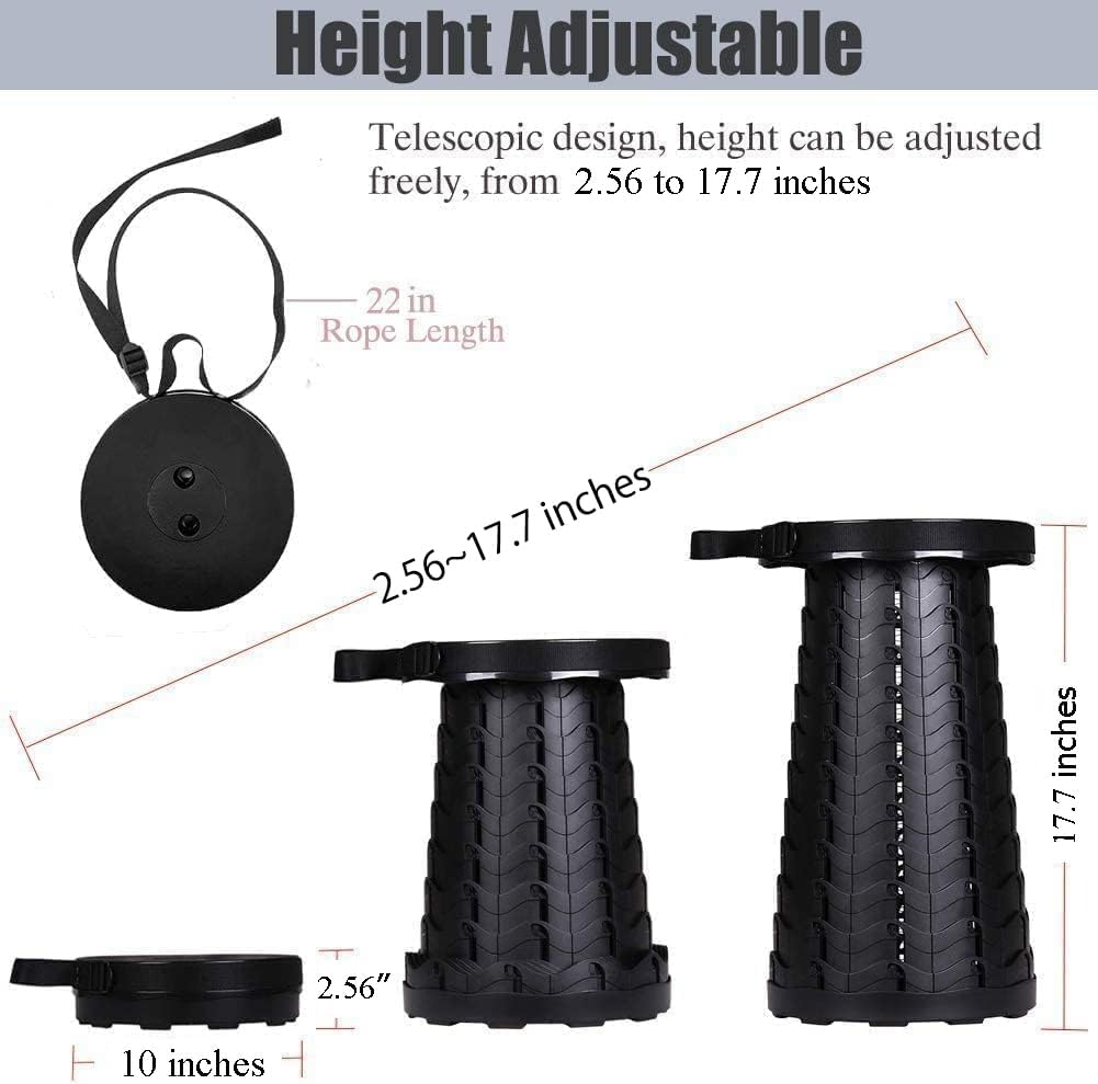 adjustable height ranging from 2.56 to 17.7 inches