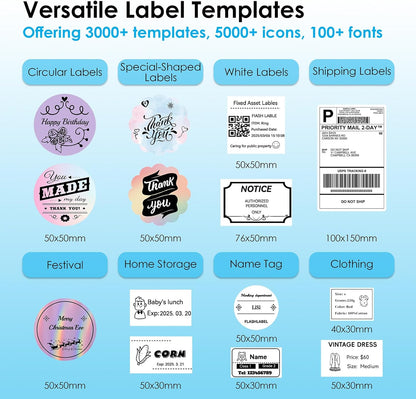 adjustable paper width from 1.5 to 4.2 inches for shipping, barcode, and tag labels