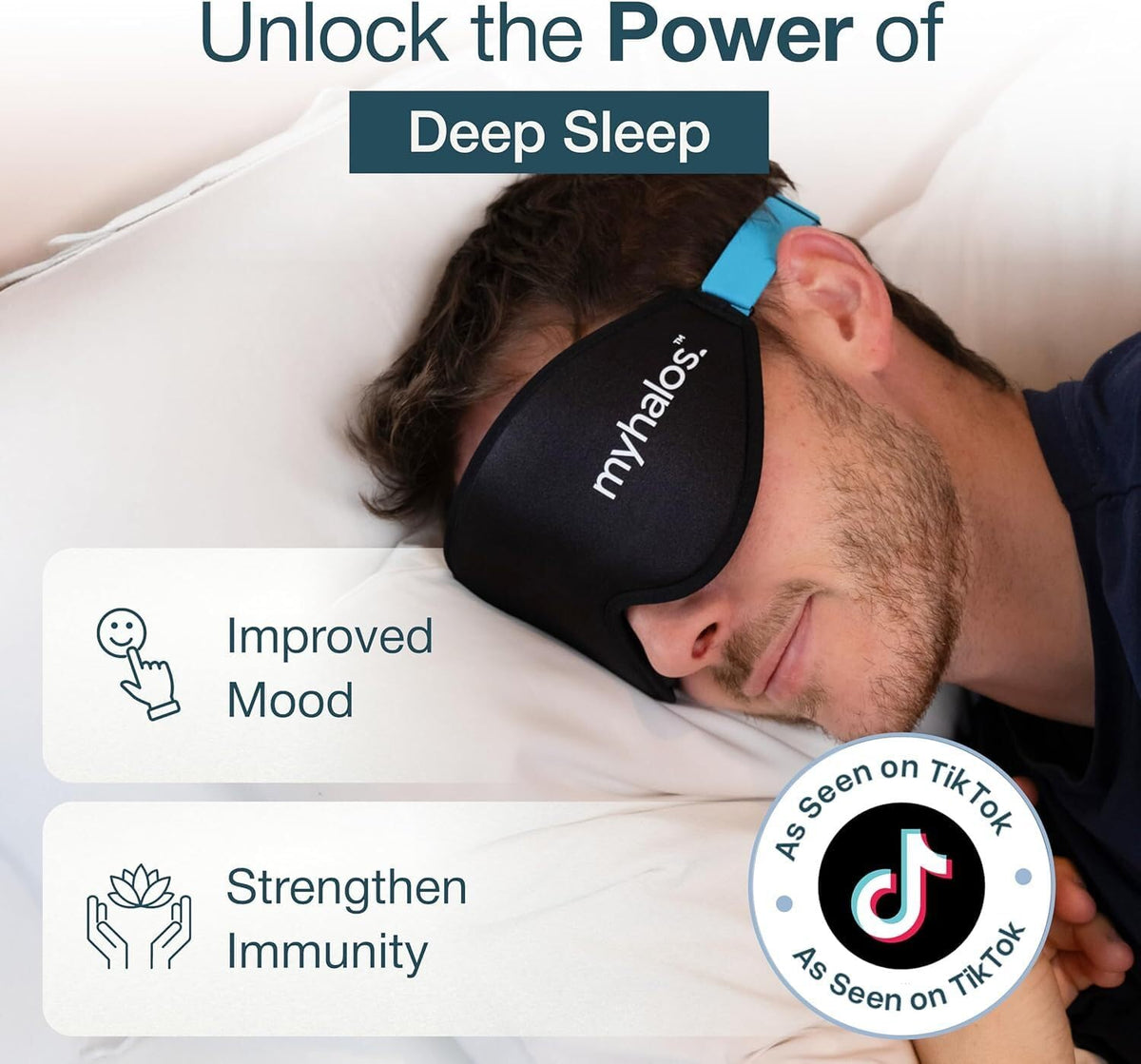 adjustable strap for customized, slip-free fit during side sleeping