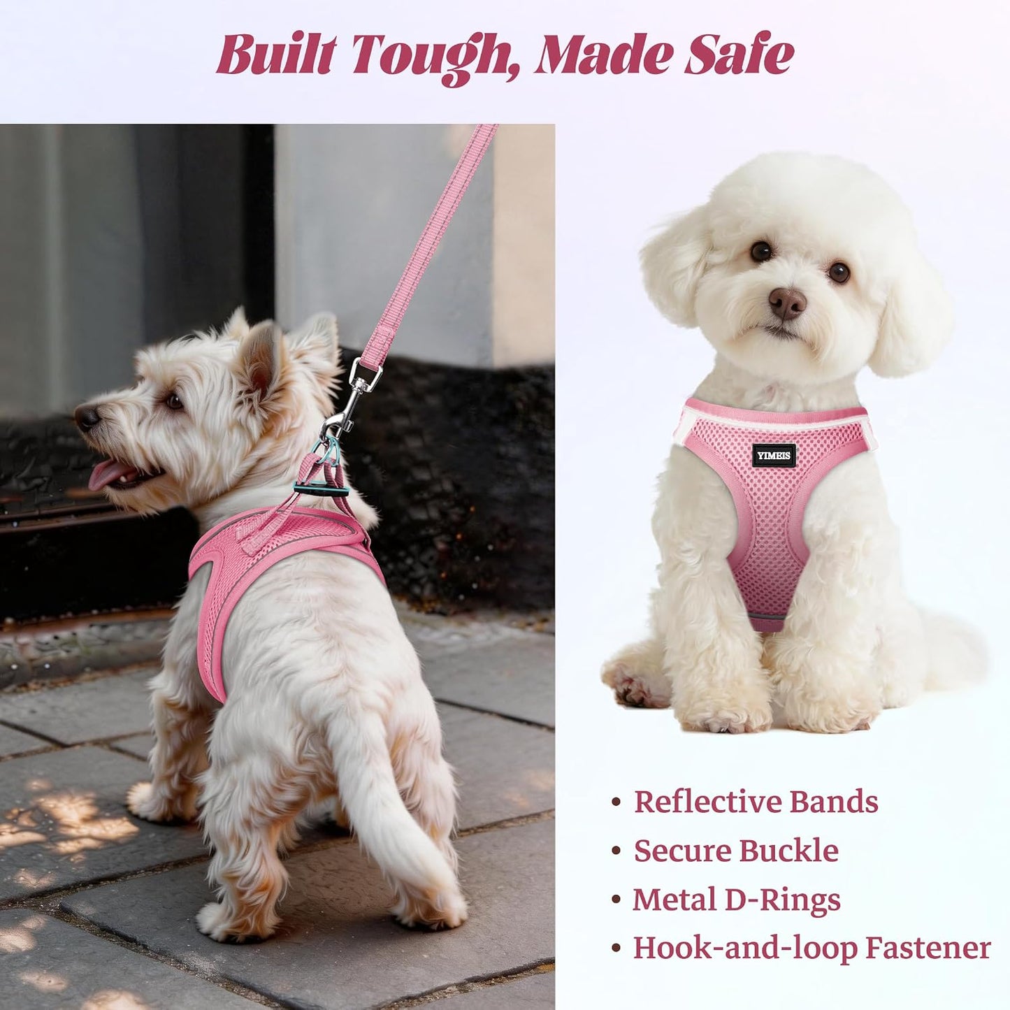 adjustable straps to fit neck girth 9.5-10 in and chest girth 11-12.5 in (x-small variant)