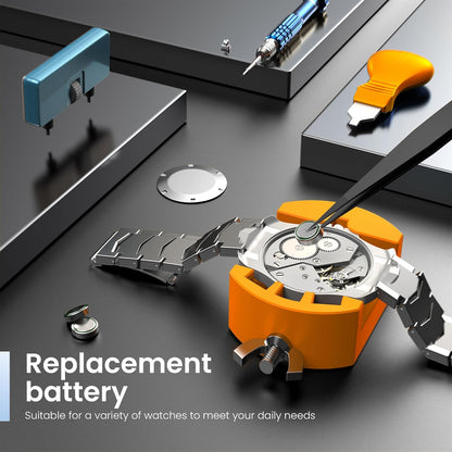 adjustable watch back case opener with rolling-wheel drill bit spacing (15-55mm range)