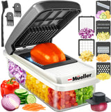 Mueller Veggie Chopper with Safety Holder – Child-Friendly Kitchen Tool for Family Cooking, Keeps Small Vegetables from Slipping