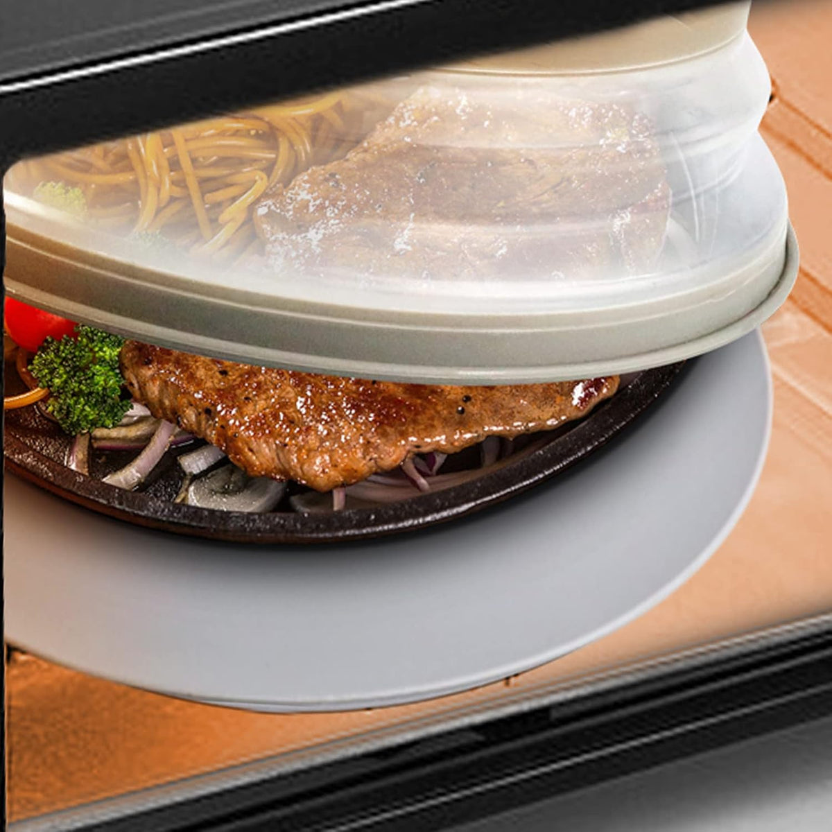 Aidacom Vented Food Cover and Heat-Resistant Mat – Design-Forward Microwave Accessory for the Modern Home Kitchen