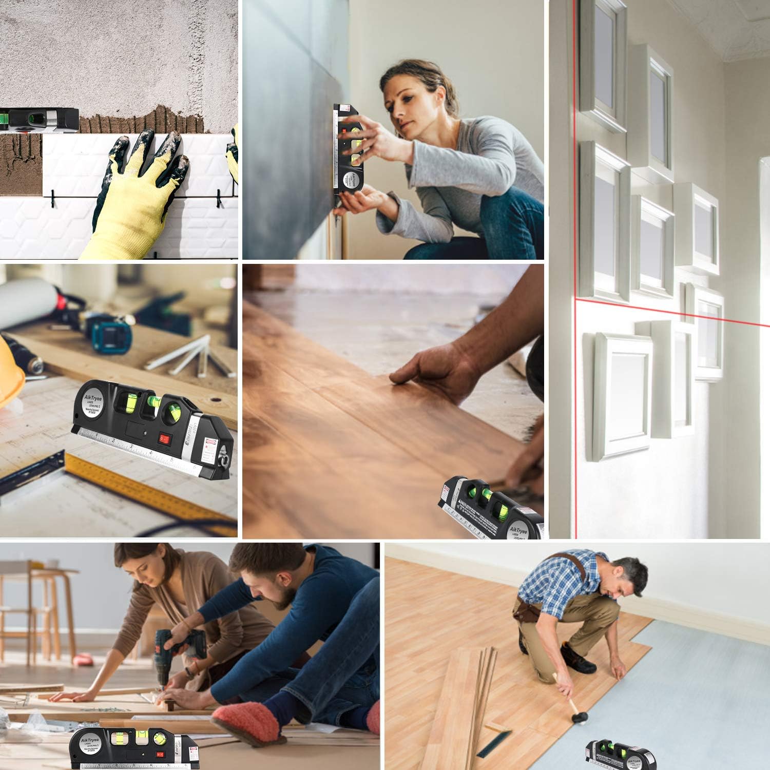 AikTryee 3-in-1 Laser Leveler Kit – Thoughtful Birthday Gift for Dad, Husband, or the Handyman Who Has Everything