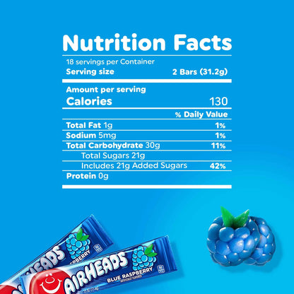 Airheads Cherry Taffy Bars – Stocking Stuffer and Office Gift Exchange Candy, 36-Count Bulk