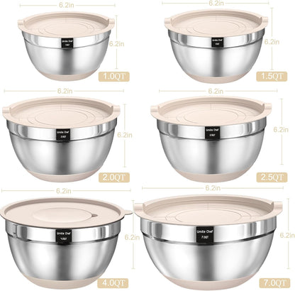 airtight lids including a removable inner lid on the 3.5qt bowl for blender compatibility and splash control