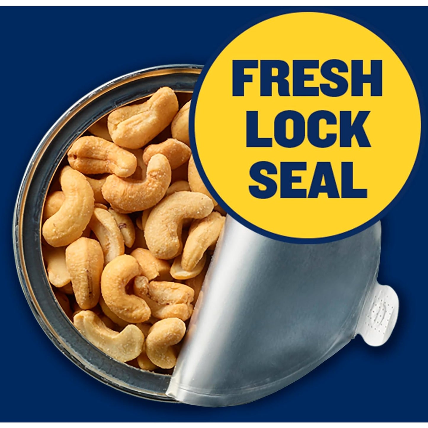 airtight, resealable plastic canister preserves freshness and crunch