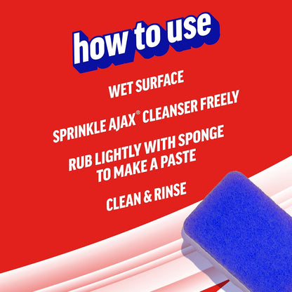 Ajax Powder Cleanser with Bleach - Commercial-Grade 12-Pack for Janitorial and Office Teams