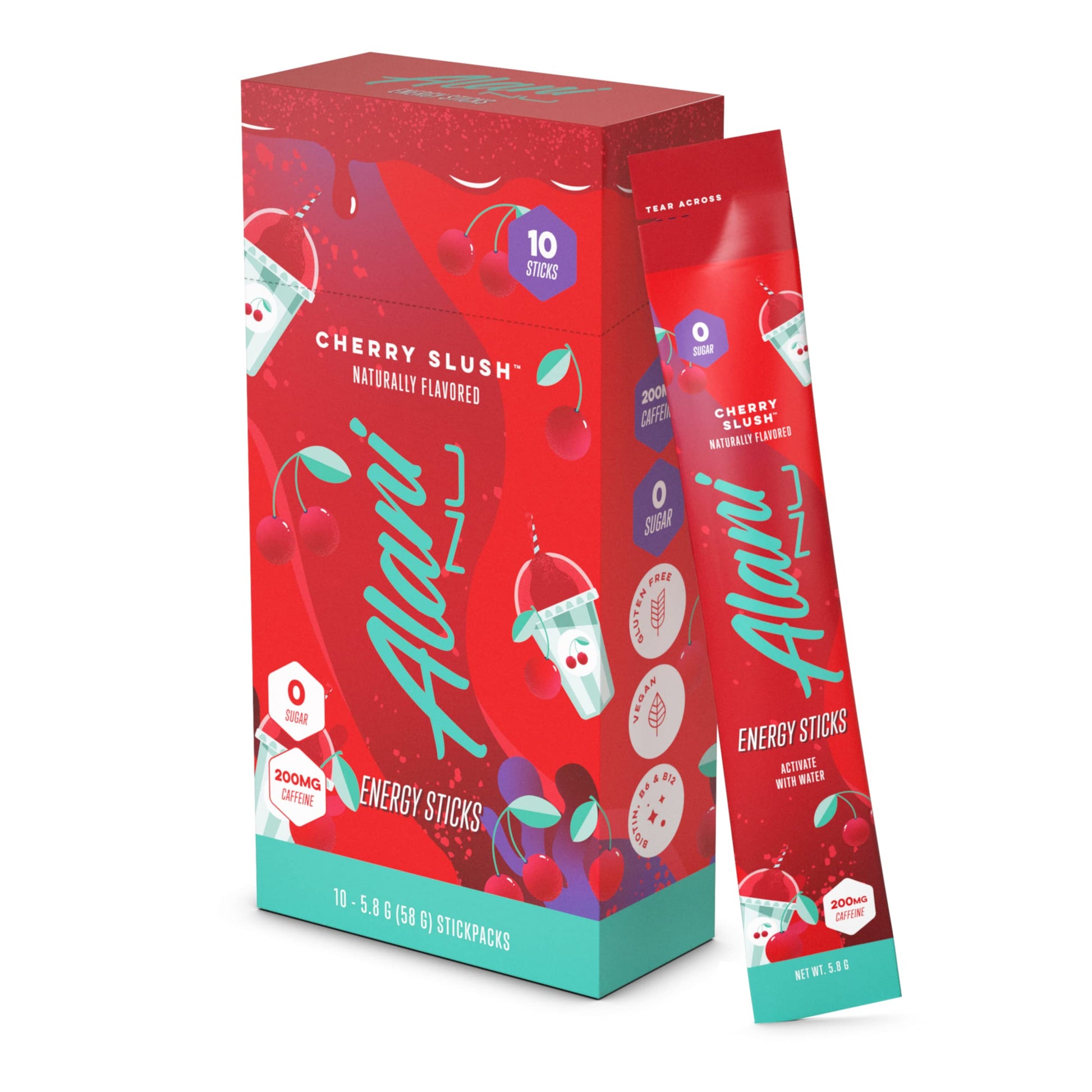 Alani Nu PINK SLUSH Energy Sticks – 200mg Caffeine Focus Boost for Office Desk and Study Sessions