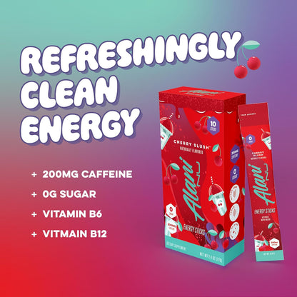 Alani Nu PINK SLUSH Energy Sticks – 200mg Caffeine Focus Boost for Office Desk and Study Sessions