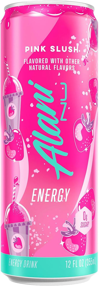 Alani Nu Pink Slush Sugar Free Energy – Clean Calm Focus Beverage for Yoga, Skincare Night and Mindful Mornings, 12 Pack