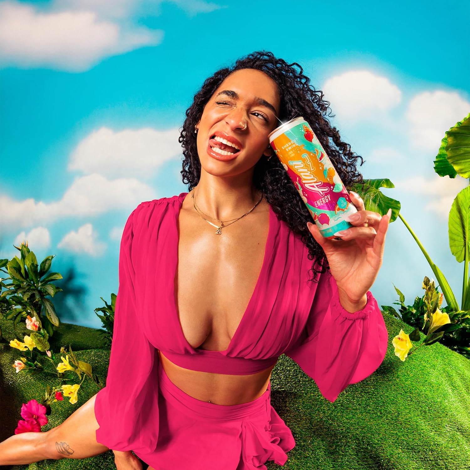 Alani Nu Sherbet Swirl Energy Drink – Spa Night Ritual Companion, Low Calorie Focus Drink for Wellness Routines