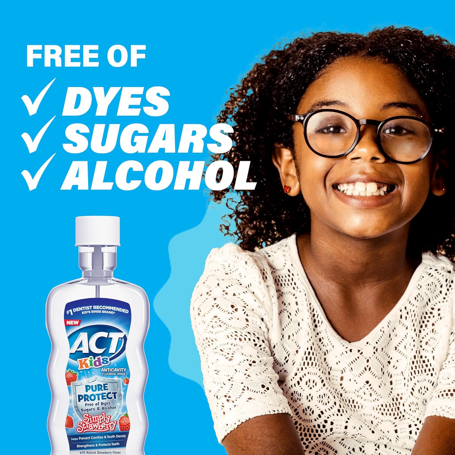 alcohol-free, dye-free formulation