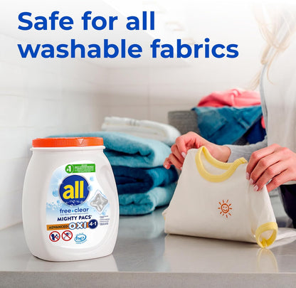 all Free Clear Mighty Pacs with OXI – Thoughtful Housewarming Gift for Sensitive Skin Households, 56 Count