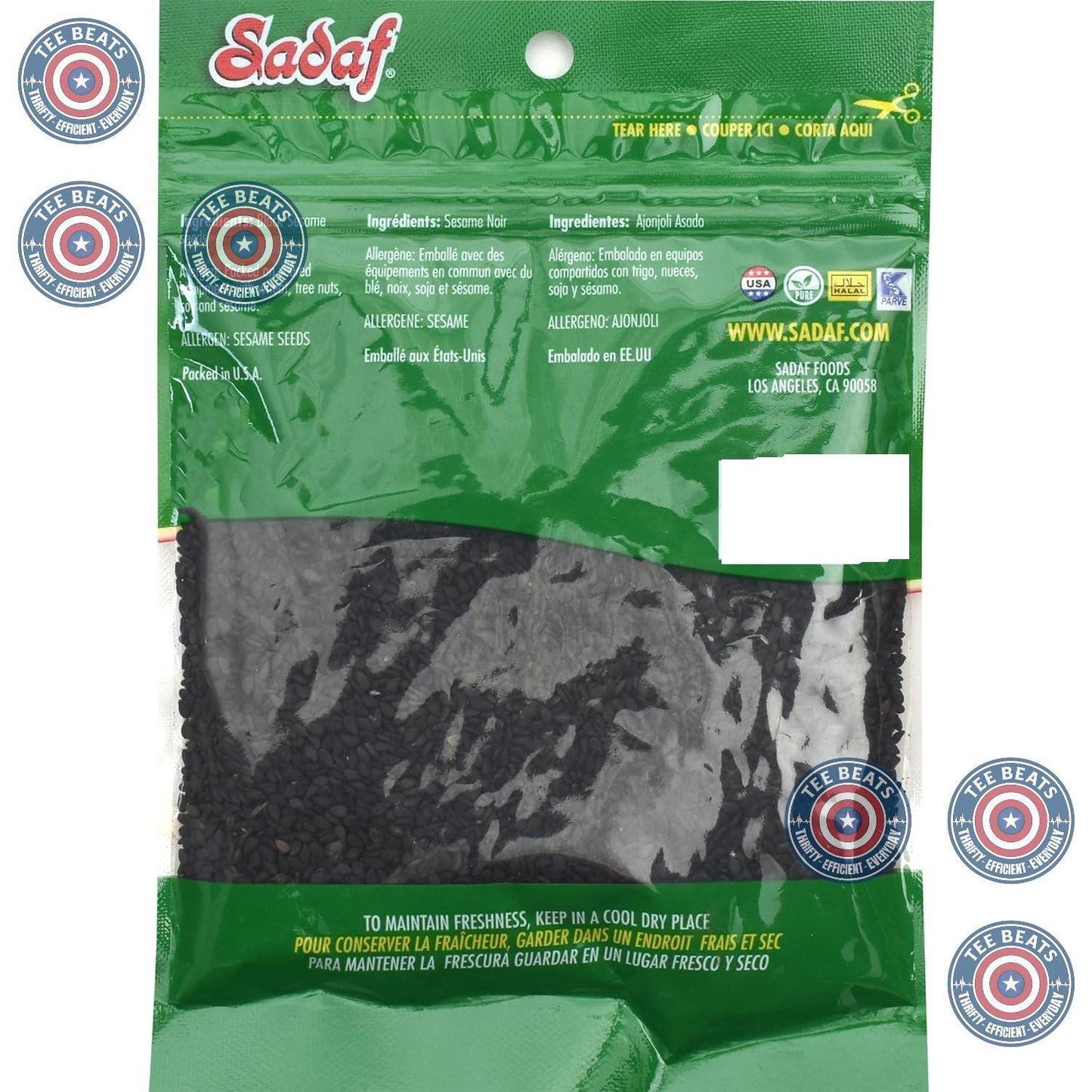 all-natural black sesame seeds roasted to lock in nutty flavor