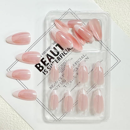 Almond Press on Nails Medium with 38 Designs – Stress Free At Home Manicure, Glitter Ombre Press ons for Wind Down Evenings