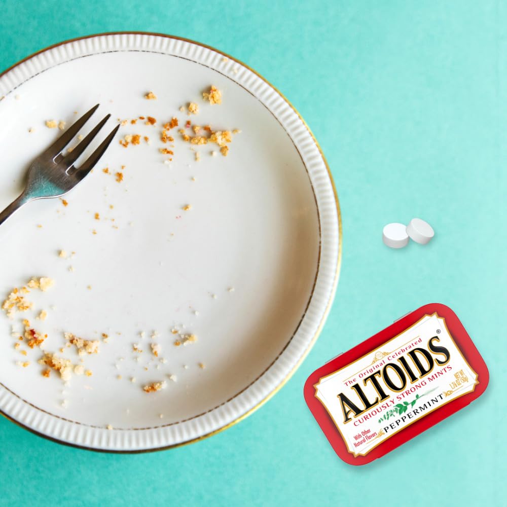 ALTOIDS Peppermint Mints – Simple Curiously Strong Mints in a Clean White Tin for Clutter-Free Countertops