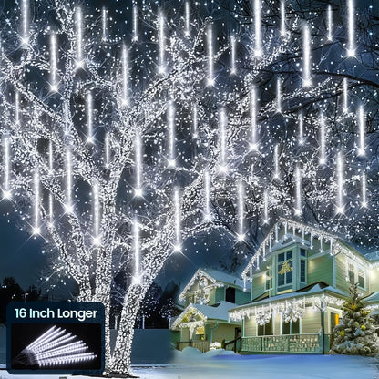 Aluan Meteor Shower Lights – Child and Pet Safe Outdoor Lights with Cool-Running LEDs and 6H Auto Timer