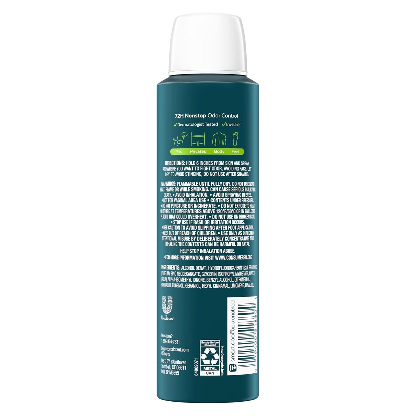 aluminum-free and paraben-free formulation