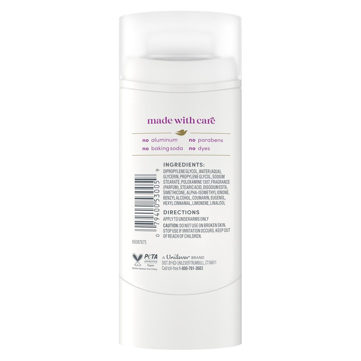 aluminum-free deodorant formula (not an antiperspirant)