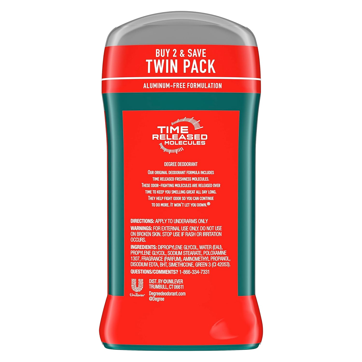 aluminum-free deodorant formulation (not an antiperspirant)