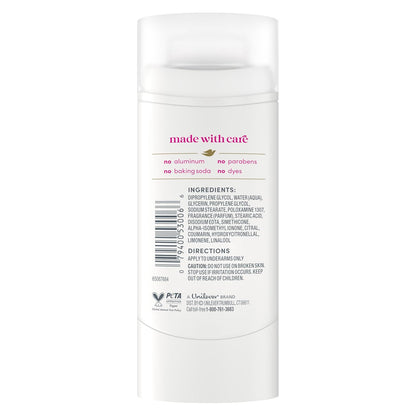 aluminum-free, paraben-free, baking soda-free, and dye-free composition
