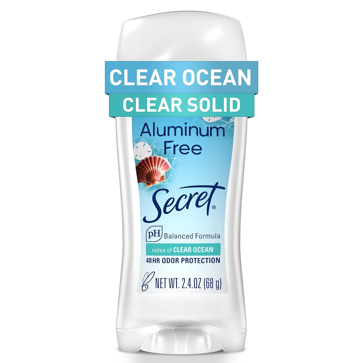 aluminum-free solid deodorant formula