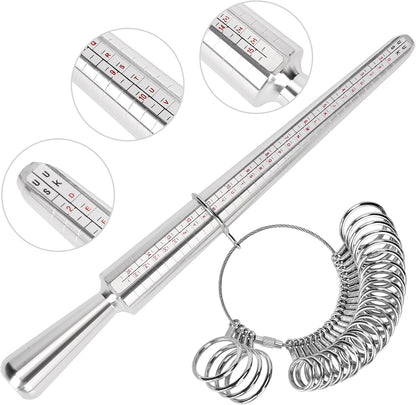 aluminum ring mandrel covering us sizes 2-15 and european sizes 41-76