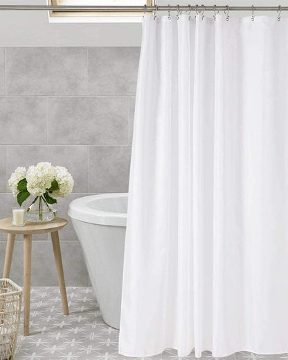 Amazer Solid Sage Green Shower Curtain 2-in-1 – Bathroom Decor Refresh with Fabric Liner, 120GSM Heavy Duty