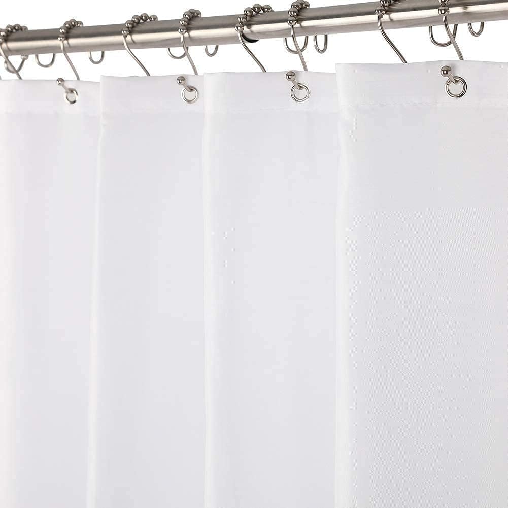 Amazer Solid Sage Green Shower Curtain 2-in-1 – Bathroom Decor Refresh with Fabric Liner, 120GSM Heavy Duty