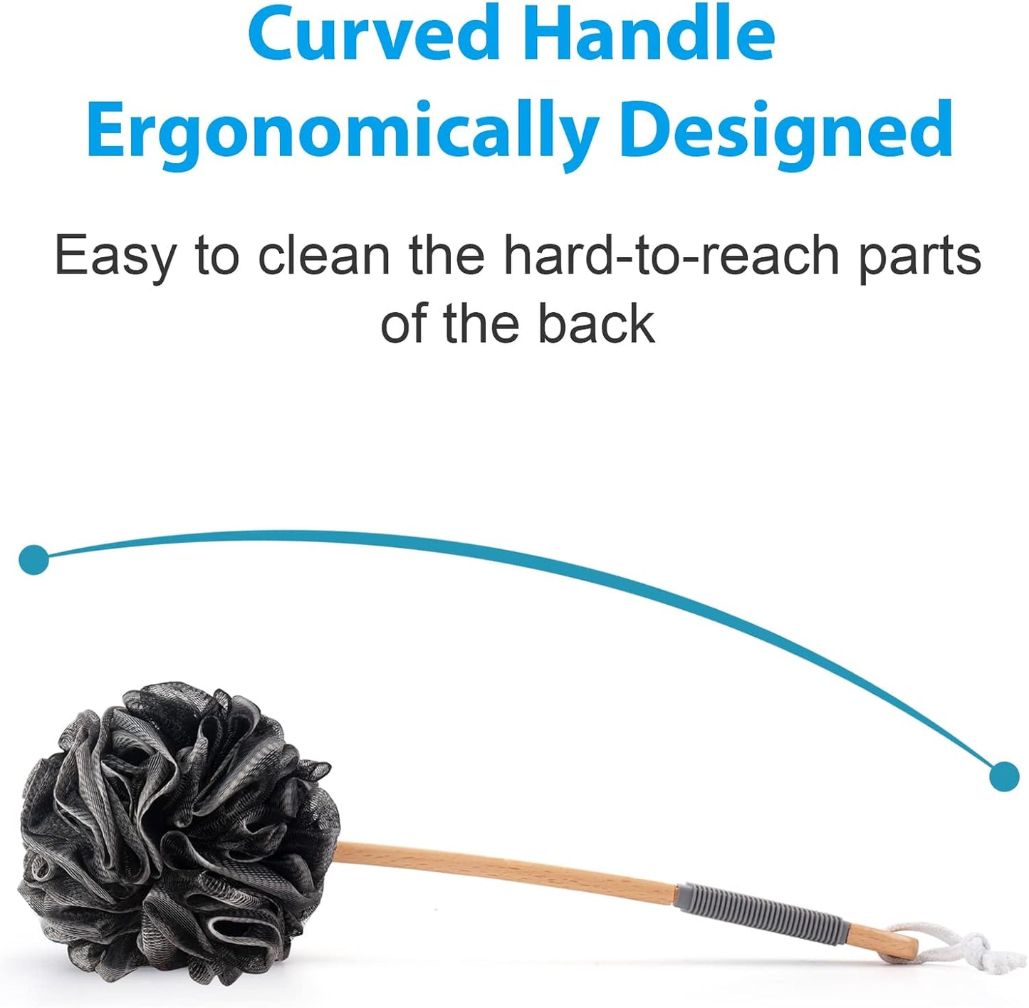 AmazerBath Long Handle Bath Brush – Practical Care Gift for Elderly Parents, Pregnant Mom and Senior Loved Ones
