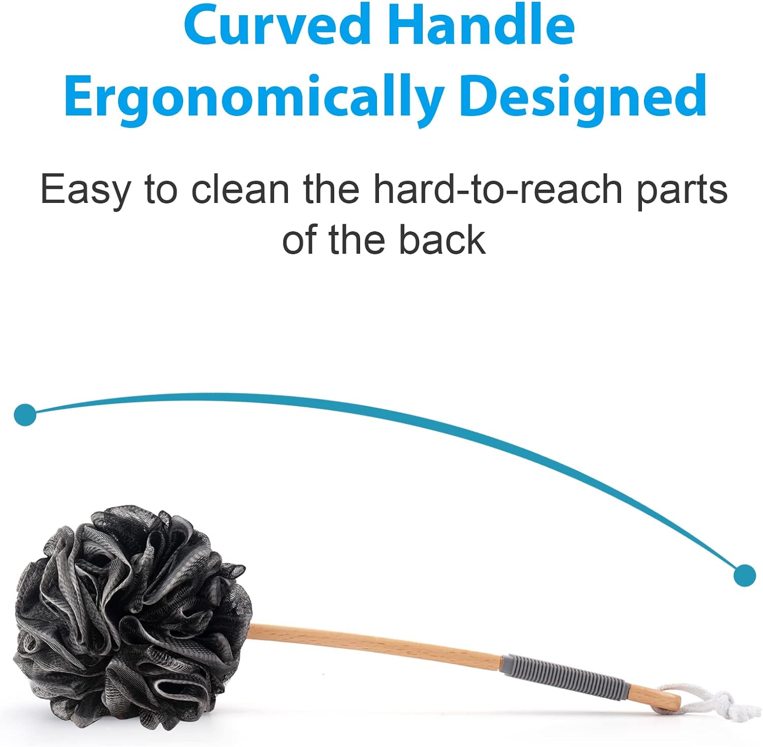 AmazerBath Long Handle Bath Brush – Practical Care Gift for Elderly Parents, Pregnant Mom and Senior Loved Ones