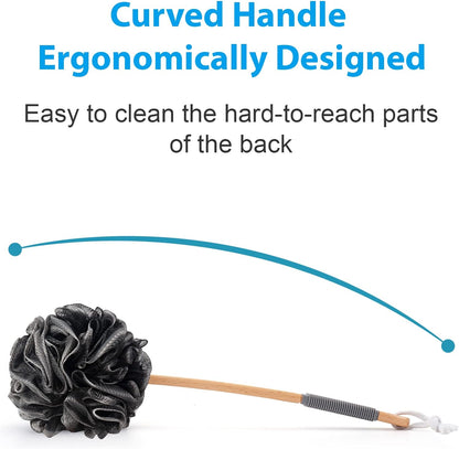 AmazerBath Long Handle Bath Brush – Practical Care Gift for Elderly Parents, Pregnant Mom and Senior Loved Ones