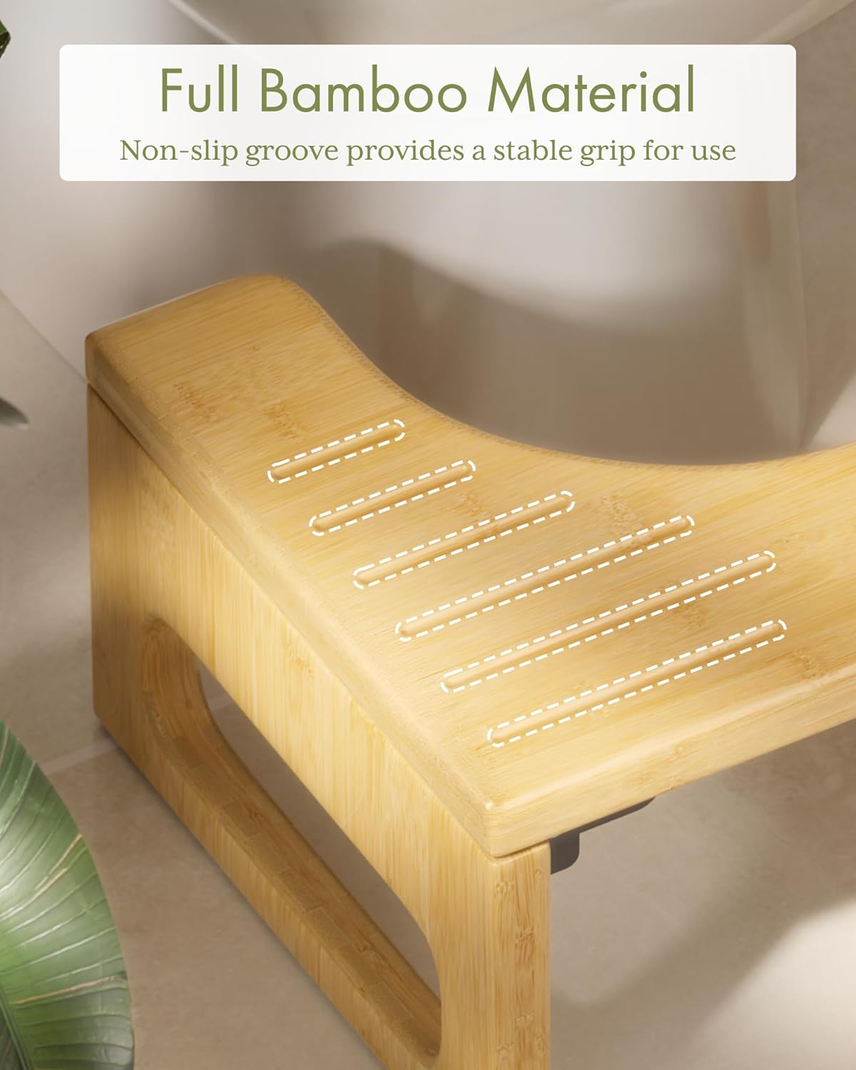 AmazerBath Squatty Potty Bamboo Stool – Housewarming Gift for New Homeowners, Eco-Friendly Bathroom Upgrade