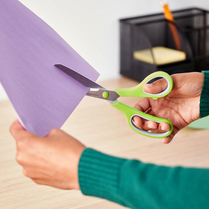 Amazon Basics Essential Scissors Set for Less-Is-More Craft Room, Three Neutral Tone Pairs with Timeless Stainless Finish