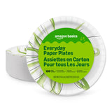 Amazon Basics Everyday Disposable Paper Plates – 8.62" Outdoor Dining Plates for Picnics, Camping, and Patio BBQs, 100 Count