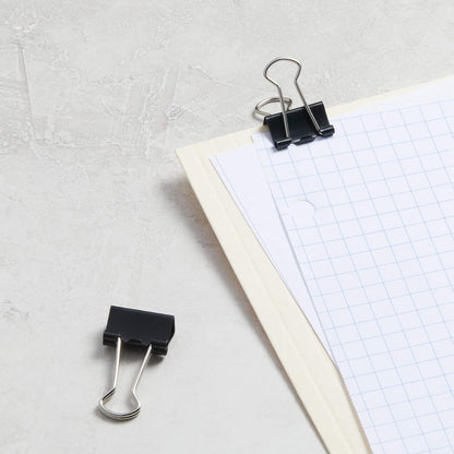Amazon Basics Small Binder Clips for Capsule Office Supplies, Sleek Black Steel Clips for Everyday Paper, 0.75 Inch 144 Pack