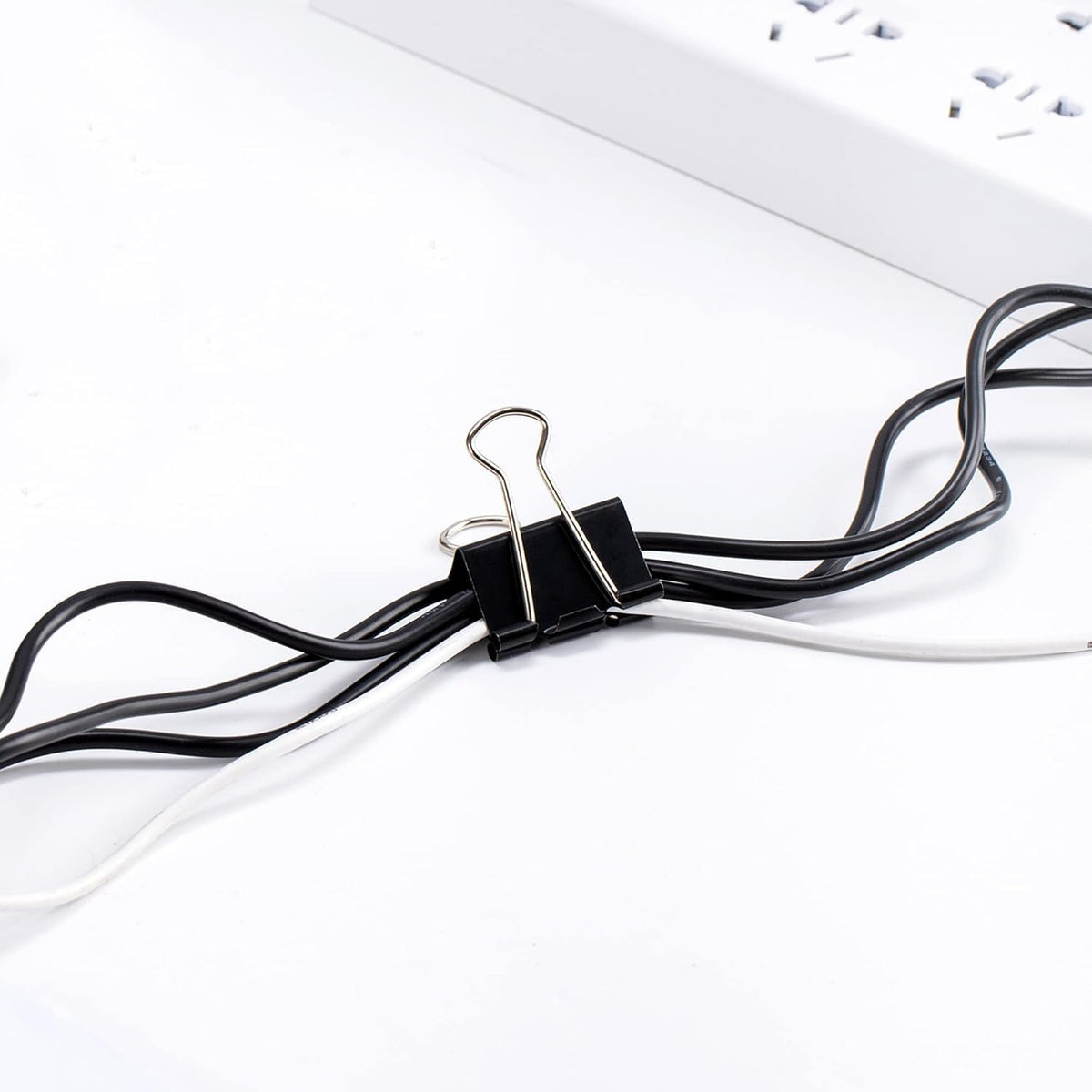 Amazon Basics Small Binder Clips for Capsule Office Supplies, Sleek Black Steel Clips for Everyday Paper, 0.75 Inch 144 Pack
