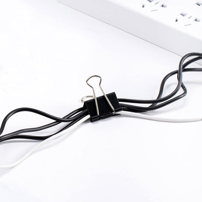 Amazon Basics Small Binder Clips for Capsule Office Supplies, Sleek Black Steel Clips for Everyday Paper, 0.75 Inch 144 Pack