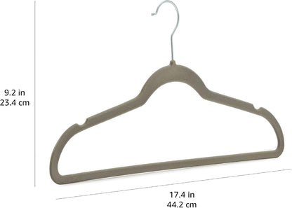 Amazon Basics Space-Saving Velvet Hangers – Bulk Closet Overhaul for Career Wardrobes, 100-Pack Fast Refresh