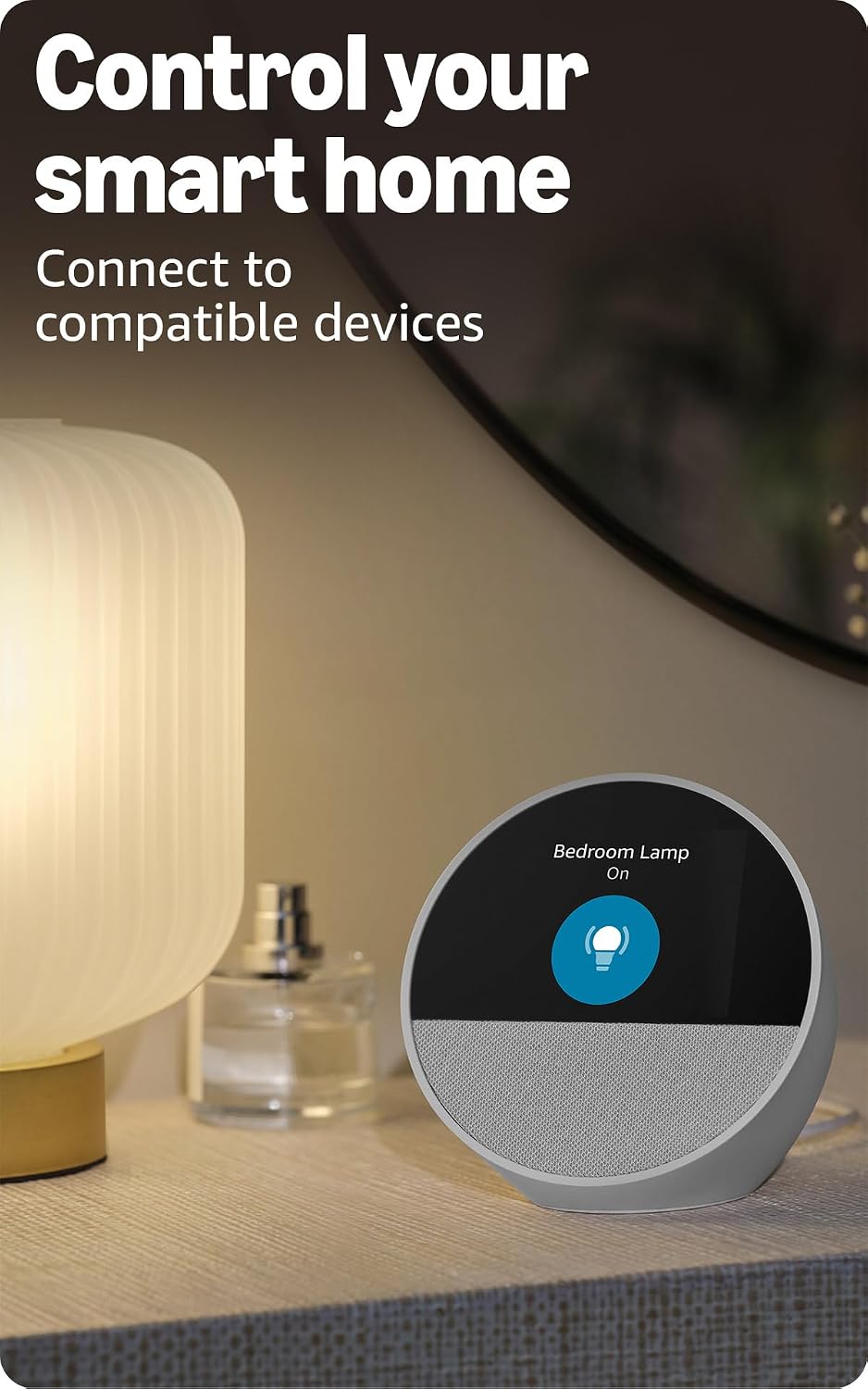 Amazon Echo Spot Compact Speaker with Clock – Designer-Approved Kitchen Counterpiece, Three Color Options