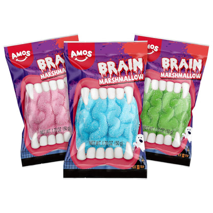 Amos 4D Body Parts Gummy Candy – Individually Wrapped Halloween Treats Safe for Trick-or-Treaters, Classroom Party Favors