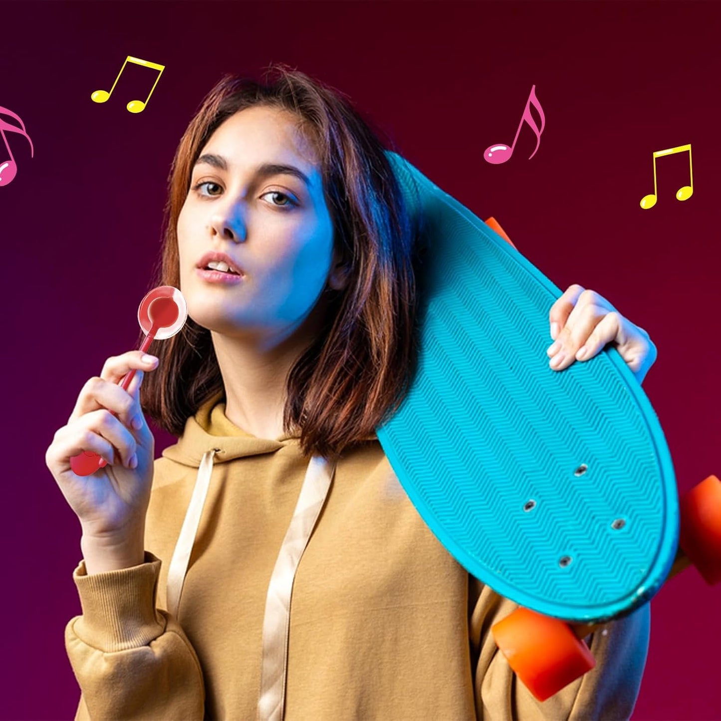 Amos Music Lollipop Candy – Gluten-Free Office Desk Snack, Guilt-Free Singing Candy for Midday Breaks