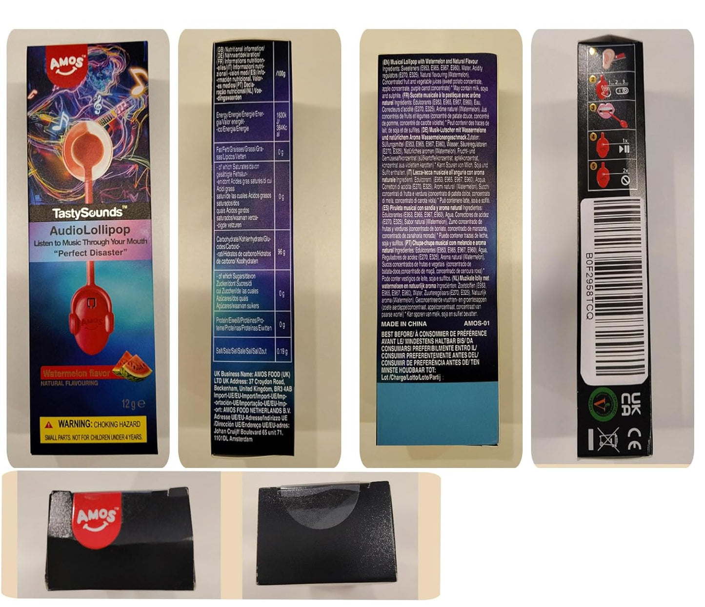 Amos Music Lollipop Candy – Safe Trick-or-Treat Handout for Kids, Sugar-Free Xylitol Lollipop with Built-In Music