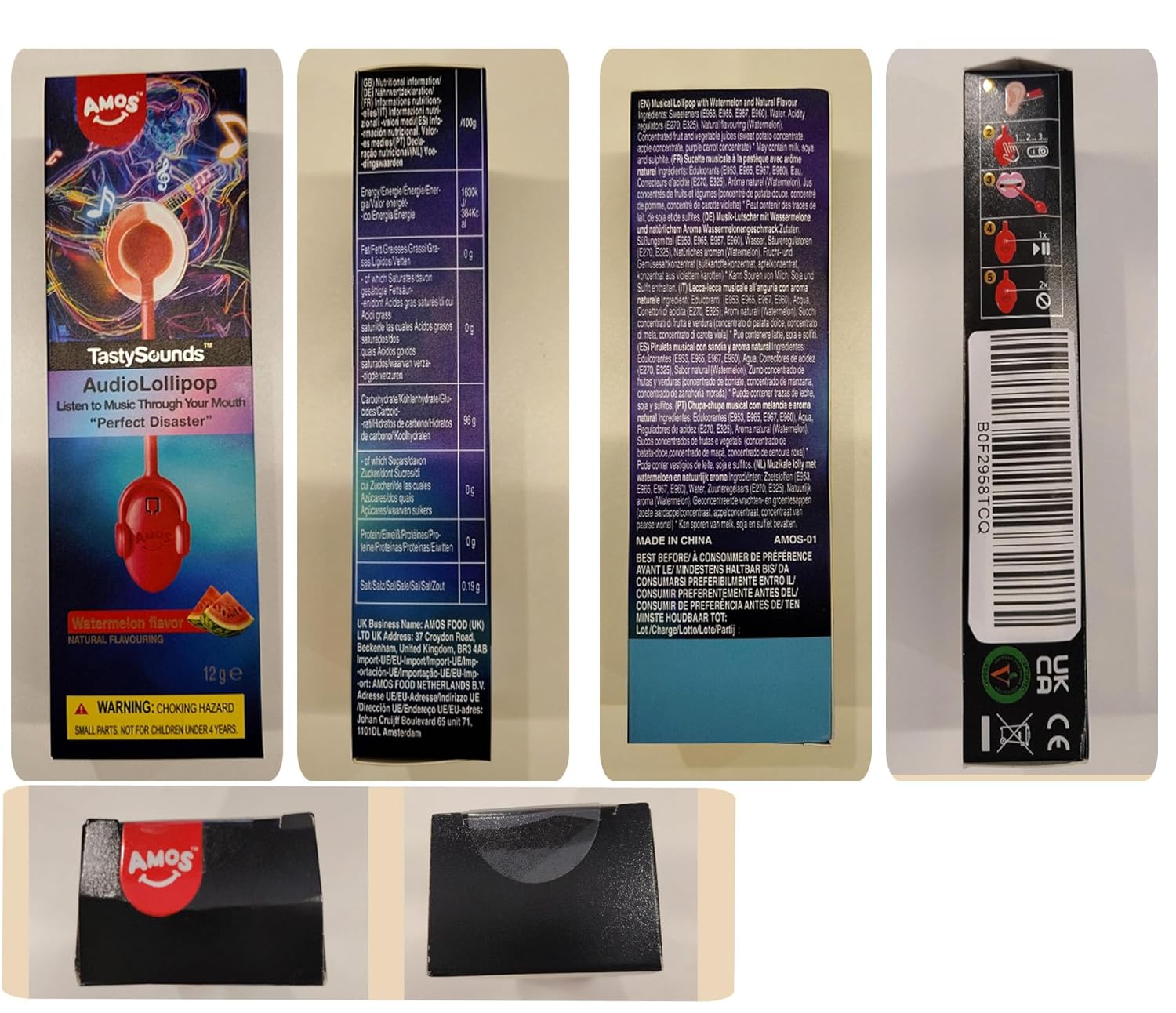 Amos Music Lollipop Candy – Safe Trick-or-Treat Handout for Kids, Sugar-Free Xylitol Lollipop with Built-In Music