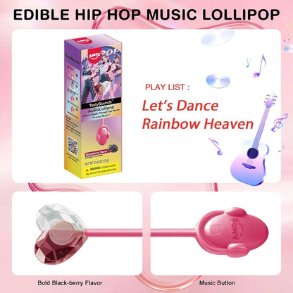 Amos Music Lollipop Candy – Sugar-Free Mindful Treat for Kids, Xylitol Candy with Calming Tunes