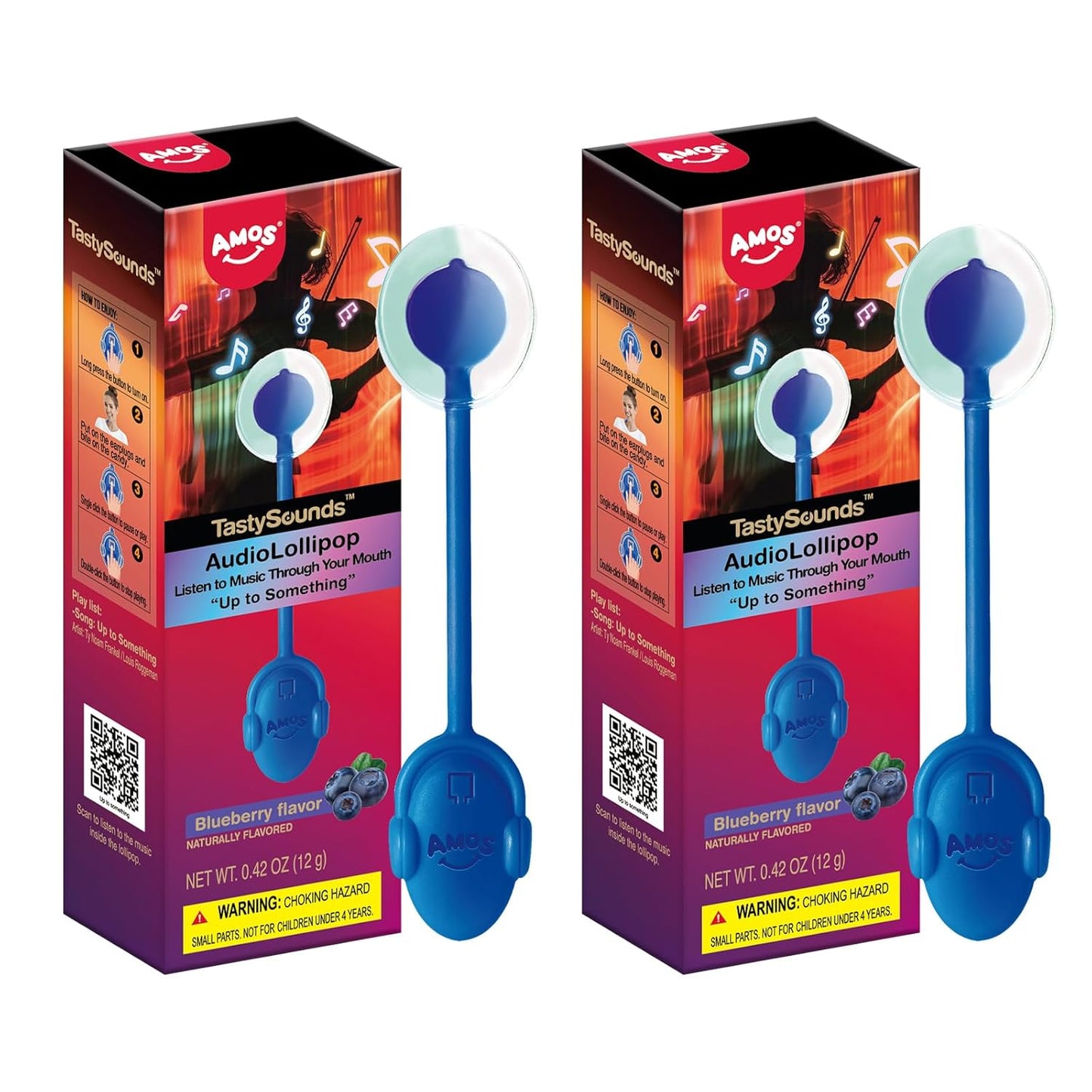 Amos Music Lollipop Candy – Unique Birthday Gift for Her with Built-In Singing Surprise, Individually Wrapped