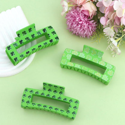 ANBALA St Patricks Day Shamrock Claw Clips – Cute Festive Birthday Gift for Women Girls