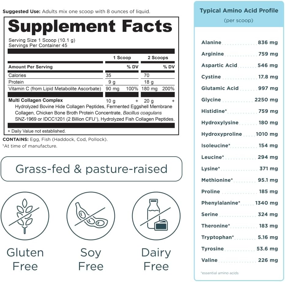 Ancient Nutrition Multi Collagen Protein – Clutter-Free Pantry Supplement, One-Scoop Beauty and Gut Health Routine with No Extra Jars